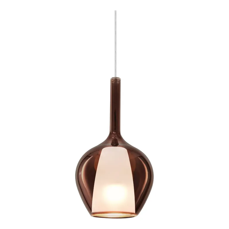 Ideal Lux - Lustr na lanku KALIQUE 1xE27/42W/230V pr. 18 cm kouřová měděná Časově Omezené