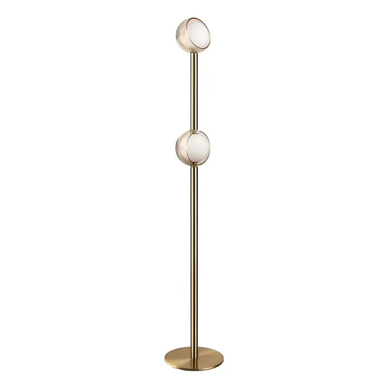 Ideal Lux - LED Stojací lampa BLOOM 2xLED/5,5W/230V CRI 90 zlatá/kouřová béžová Vrácení Zdarma