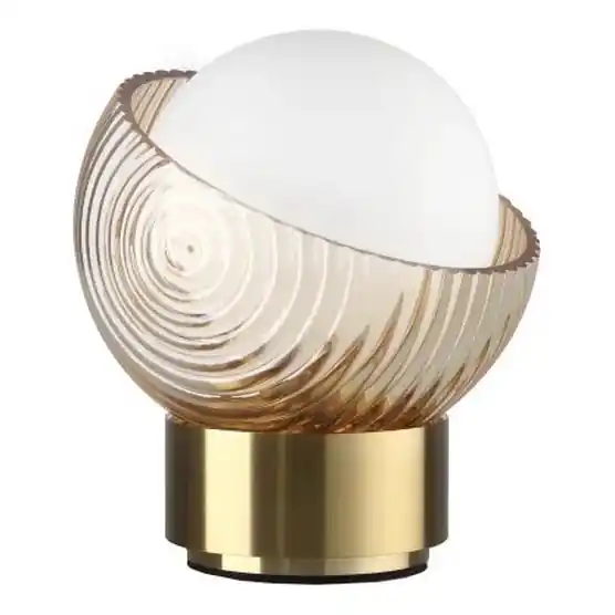 Ideal Lux - LED Stolní lampa BLOOM 1xG9/3W/230V zlatá/kouřová béžová Cenová Bomba
