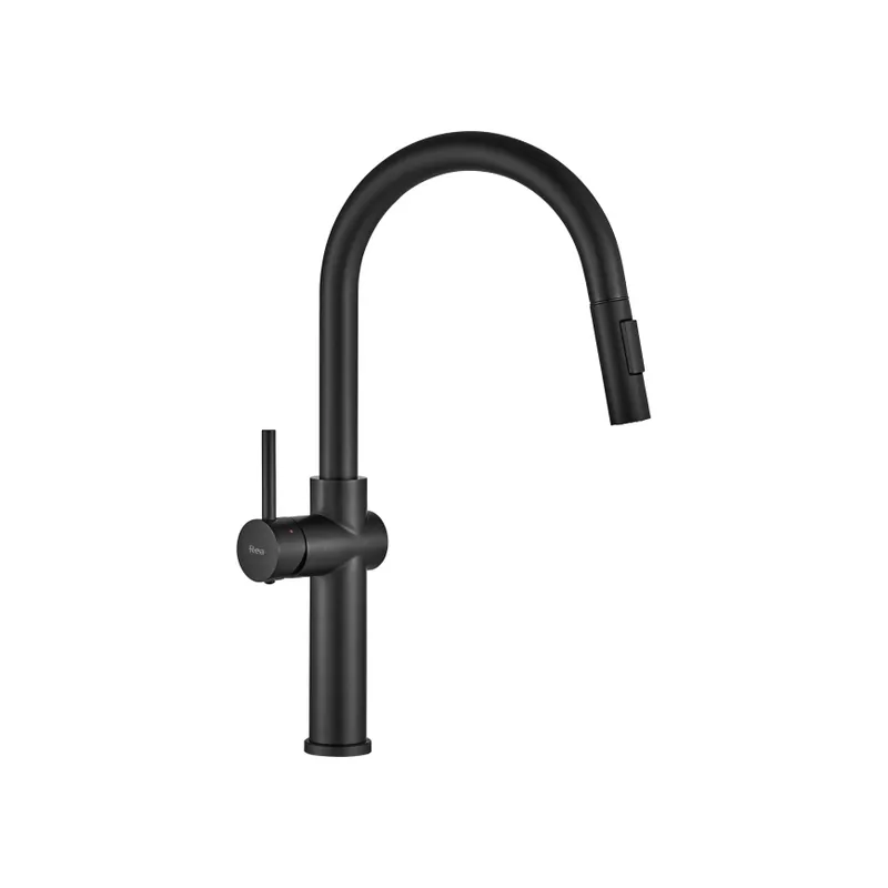 Vrácení Zdarma REA-B7200 - Dřezová baterie s vytahovací sprškou FRESH 45 cm černá