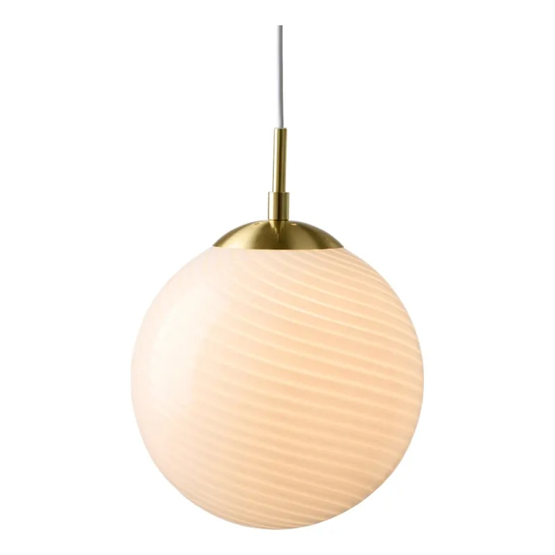 Cenový Hit Halo Design 748457 - Lustr na lanku CANDY 1xE27/25W/230V pr. 25 cm krémová/mosaz