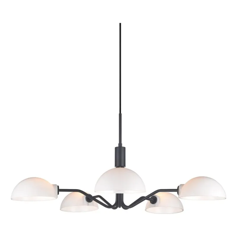 Autentický Halo Design 740369 - Lustr na lanku KJOBENHAVN 5xG9/28W/230V pr. 50 cm černá