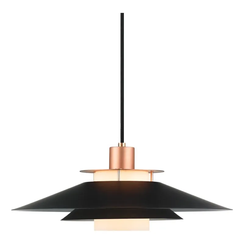 Halo Design 990785 - Lustr na lanku RIVOLI 1xE27/40W/230V pr. 40 cm černá/měděná Bezpečná Platba
