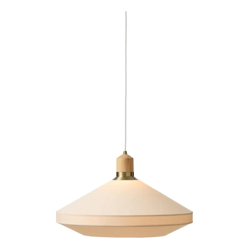 Halo Design 744305 - Lustr na lanku PARIS 1xE27/40W/230V pr. 56 cm krémová/mosaz/dub Akce