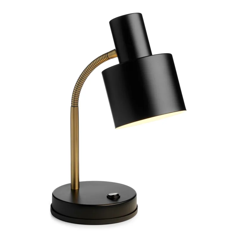 Nakupujte Hned Halo Design 746927 - Stolní lampa VOGUE 1xE27/40W/230V černá/mosaz
