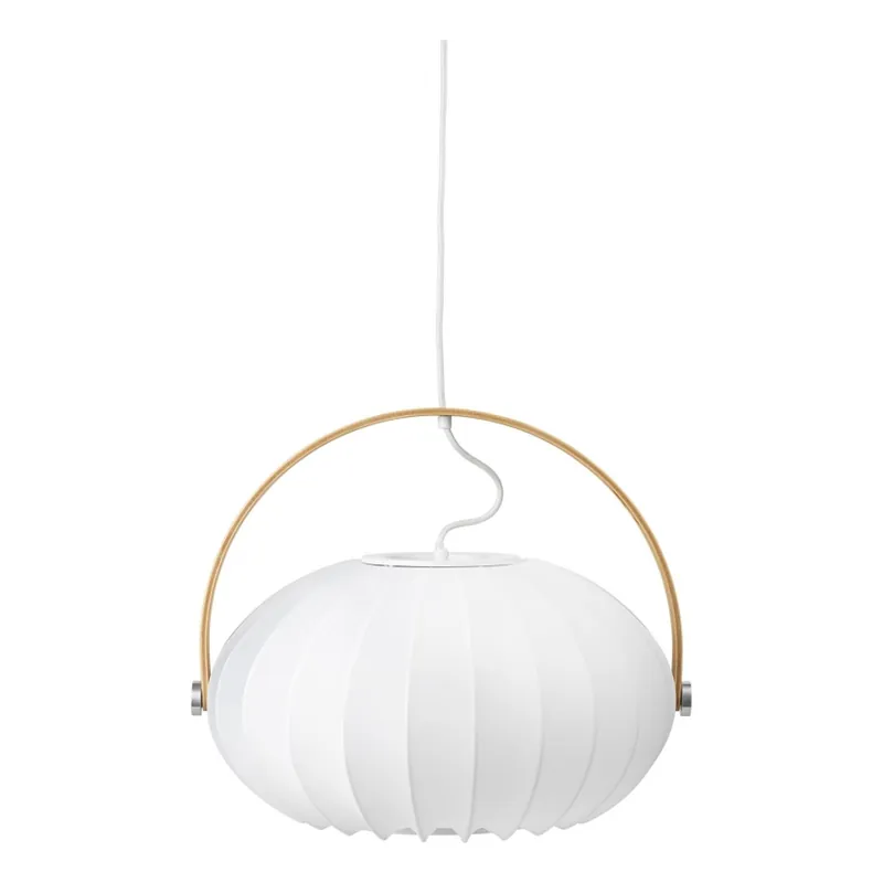 Akční Cena Halo Design 746347 - Lustr na lanku DC 1xE27/40W/230V pr. 40 cm bílá/dub