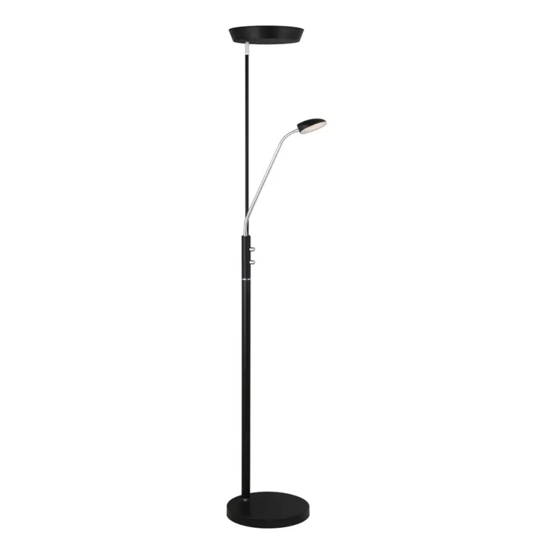 Halo Design 716067 - LED Stmívatelná stojací lampa VEGAS LED/20W/230V + LED/5W černá/lesklý chrom Odeslání Ihned