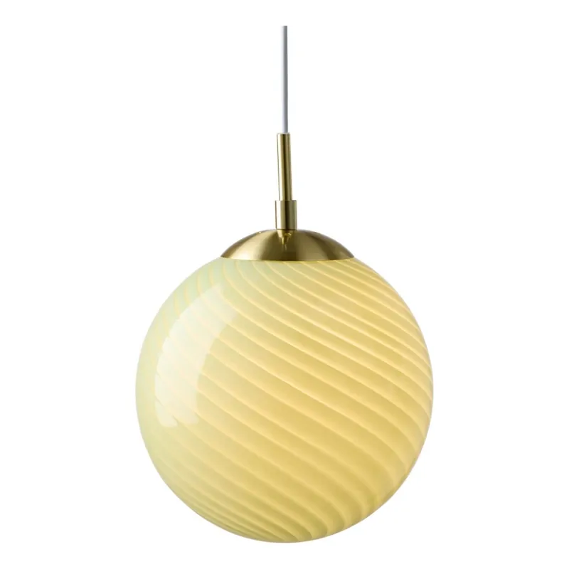 Halo Design 748525 - Lustr na lanku CANDY 1xE27/25W/230V pr. 25 cm zelená/mosaz Výhodná Nabídka