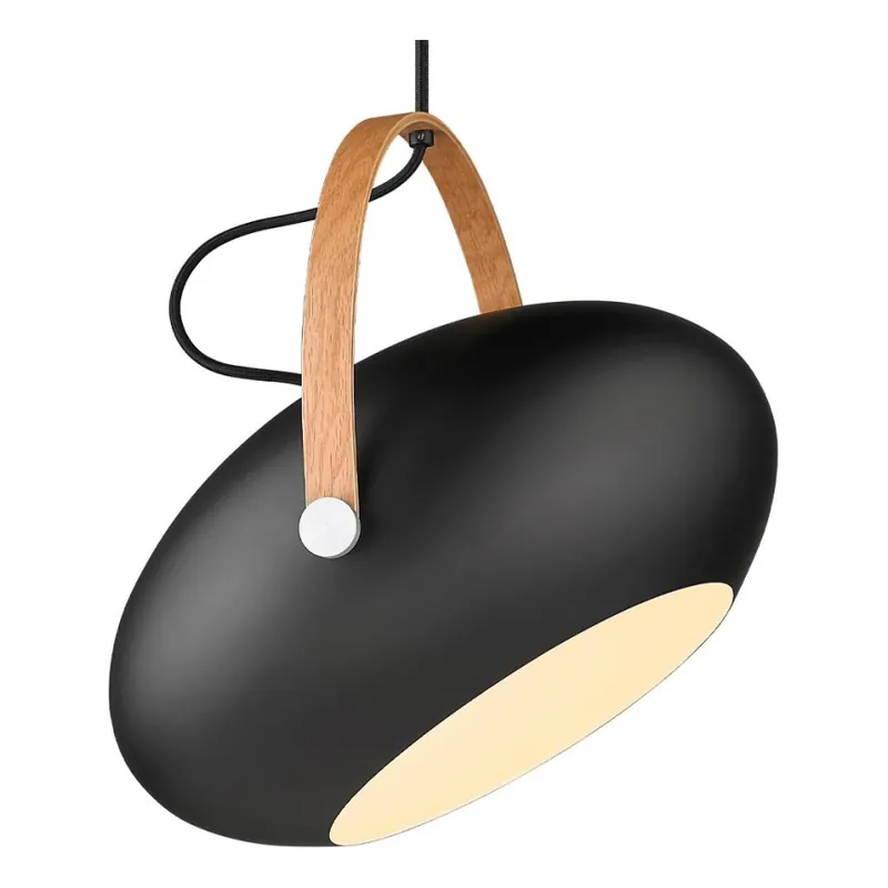 Halo Design 734382 - Lustr na lanku DC 1xE27/40W/230V pr. 40 cm černá/dub Speciální Cena