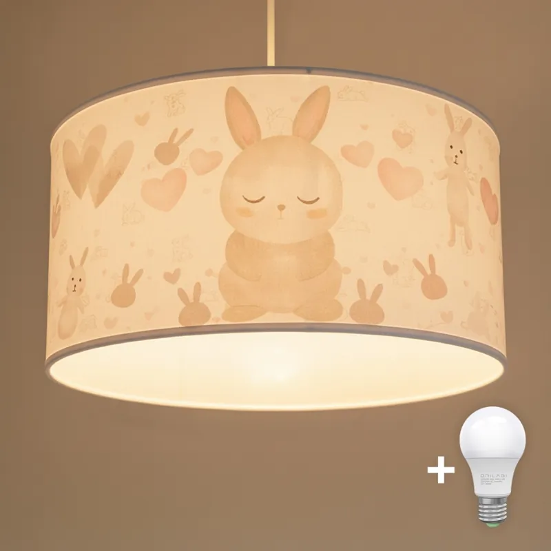 Brilagi - LED Dětský lustr na lanku BOBO 1xE27/60W/230V pr. 35 cm bílá/králíčci Originální