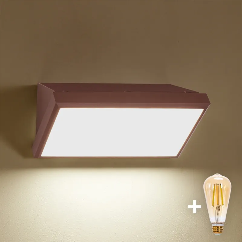 Nová Kolekce Brilagi - LED Stmívatelné venkovní nástěnné svítidlo TRIANGLE 1xE27/6W/230V 2700-6500K IP65 hnědá
