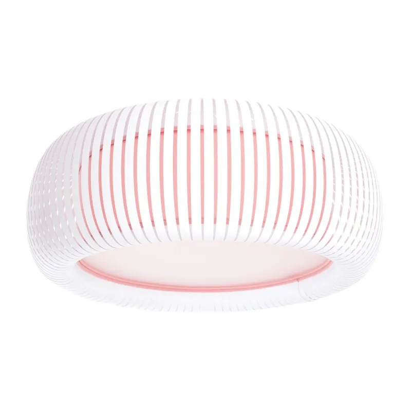 Super Cena Stropní svítidlo STRIPES 2xE27/40W/230V pr. 55 cm bílá/růžová