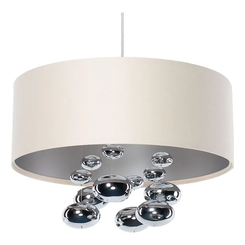 Výprodej Lustr na lanku BUBBLE 1xE27/60W/230V pr. 40 cm béžová