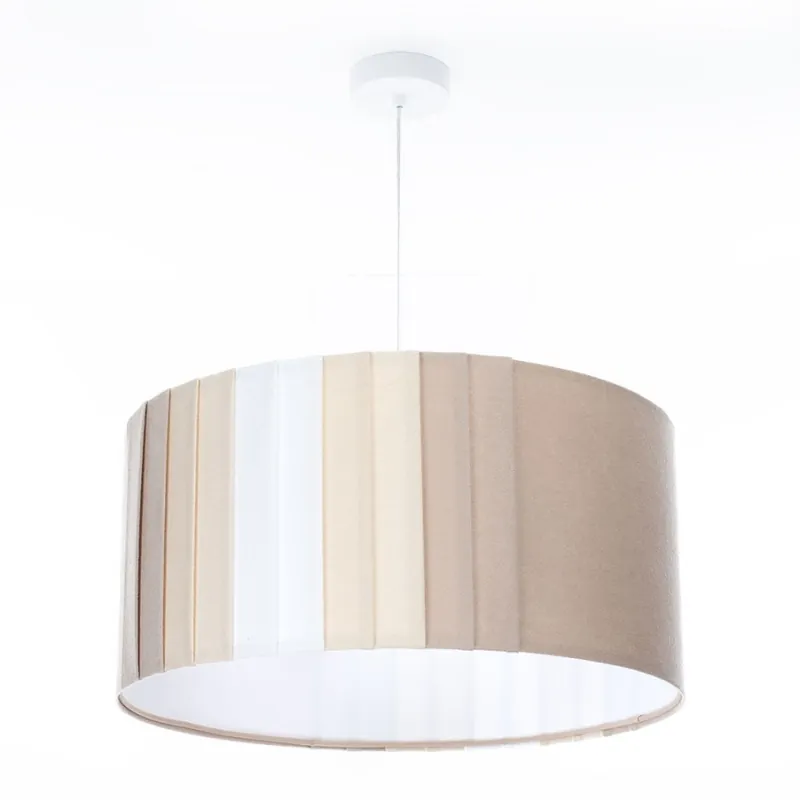 Lustr na lanku STRIPES 1xE27/60W/230V pr. 40 cm béžová Ověřený