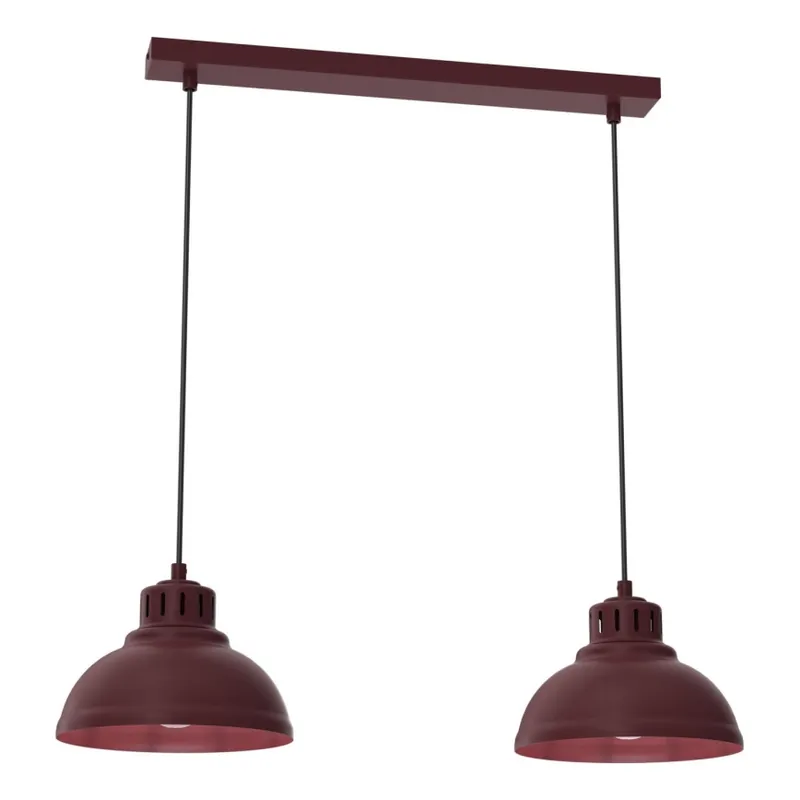 Vysoce Kvalitní Lustr na lanku SVEN 2xE27/15W/230V burgundy