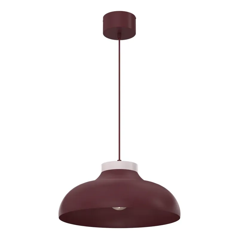 Lustr na lanku BASCA 1xE27/15W/230V burgundy/krémová Super Cena