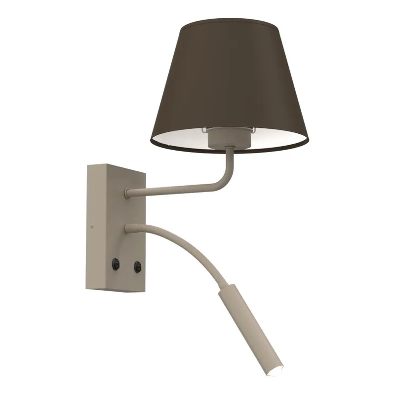 Super Cena Nástěnná lampa ARDEN 1xE27/15W/230V + 1xG9/8W béžová/hnědá