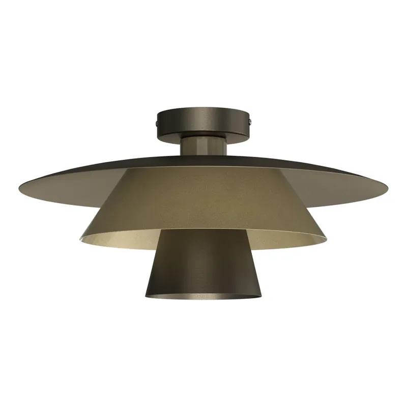 Časově Omezené Stropní svítidlo PLATO 1xE27/15W/230V pr. 32 cm bronzová