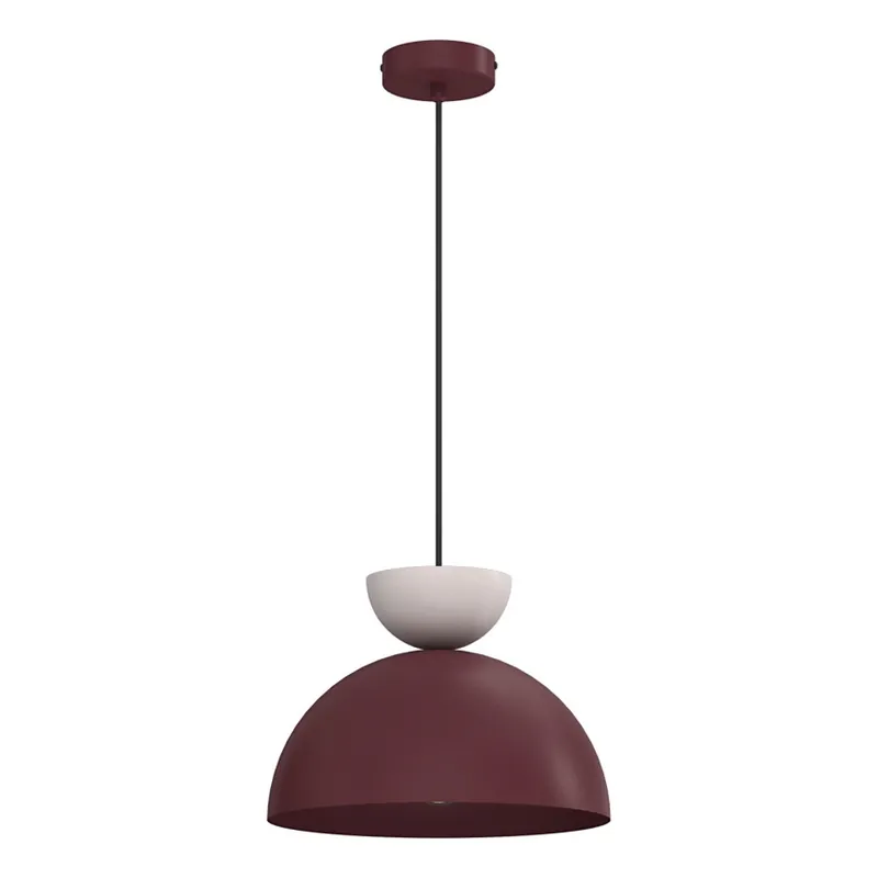 Nejlepší Cena Lustr na lanku NEVIS 1xE27/15W/230V pr. 29 cm burgundy