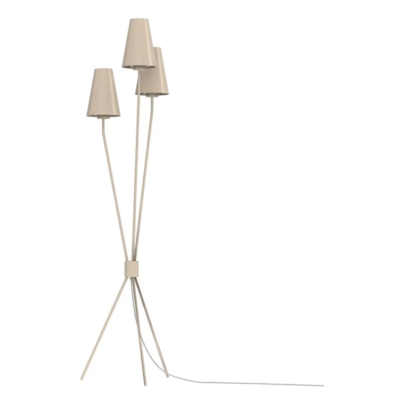 Stojací lampa TREFOT 3xE14/15W/230V béžová Must-Have
