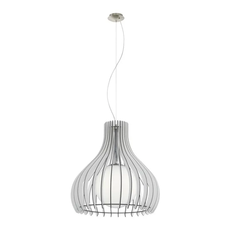 Eglo 61715 - Lustr na lanku TINDORI 1xE27/60W/230V pr. 50 cm bílá Ihned K Objednání