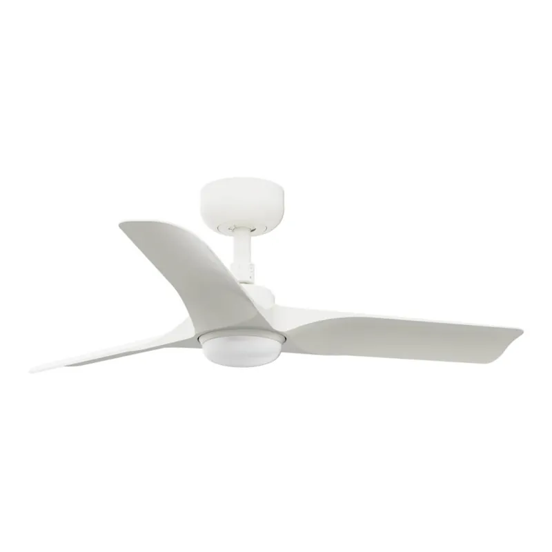 FARO 33824WT1S - LED Stmívatelný stropní ventilátor HEY S LED/10W/230V 2700/3000/4000K pr. 90 cm bílá Wi-Fi Tuya + dálkové ovládání Přímo Od Výrobce