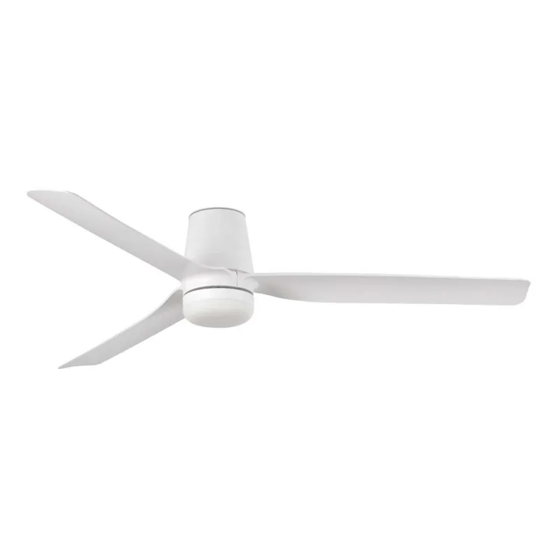 FARO 33828WT1S - LED Stmívatelný stropní ventilátor PUNT TUB M LED/18W/230V 2700/3000/4000K pr. 132 cm bílá Wi-Fi Tuya + dálkové ovládání Autentický