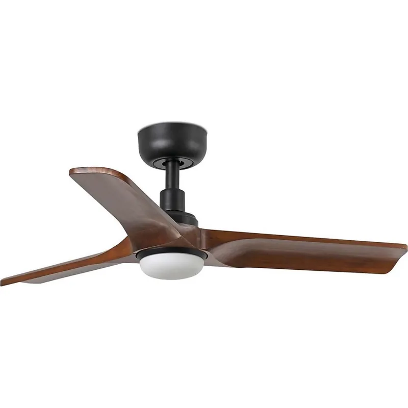 Bezpečná Platba FARO 33806WT1S - LED Stmívatelný stropní ventilátor HEYWOOD S LED/10W/230V 2700/3000/4000K pr. 90 cm dřevo/černá Wi-Fi Tuya + dálkové ovládání