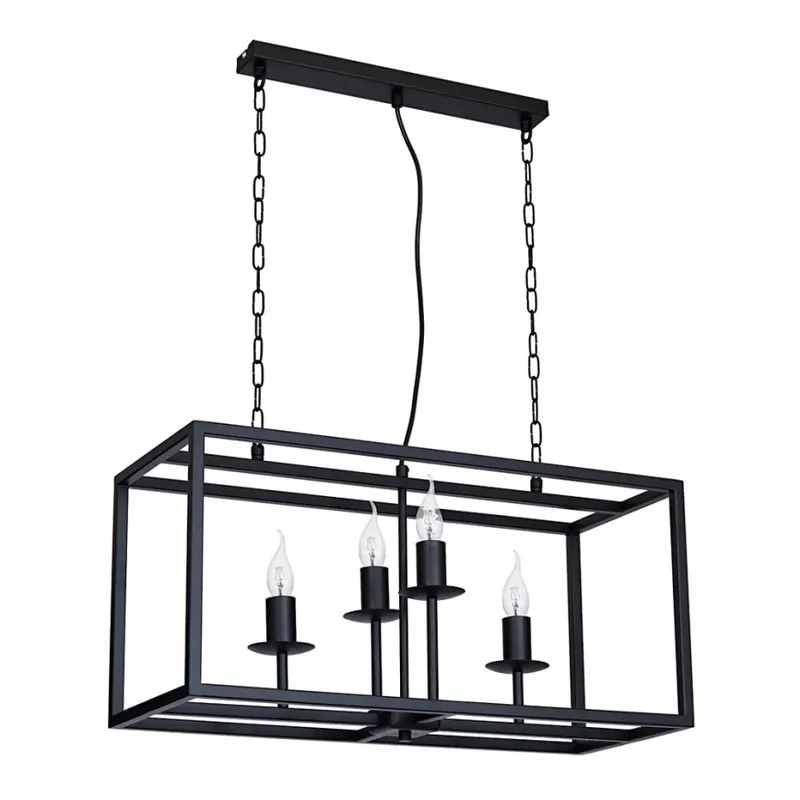 Odeslání Ihned Lustr CARDIFF 4xE14/60W/230V černá