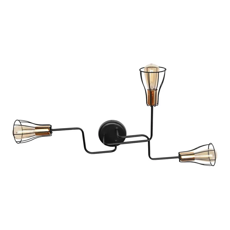 Rychlé Dodání Přisazený lustr TUBE II 3xE27/15W/230V černá