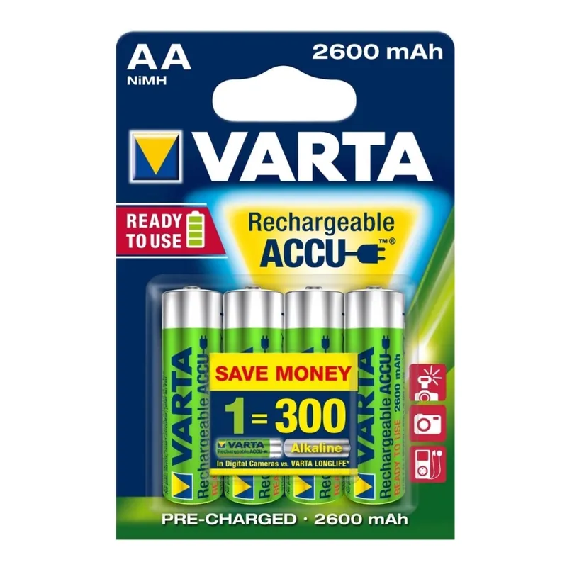 Nejlepší Cena Varta 5716 - 4 ks Nabíjecí baterie ACCU AA NiMH/2600mAh/1,2V