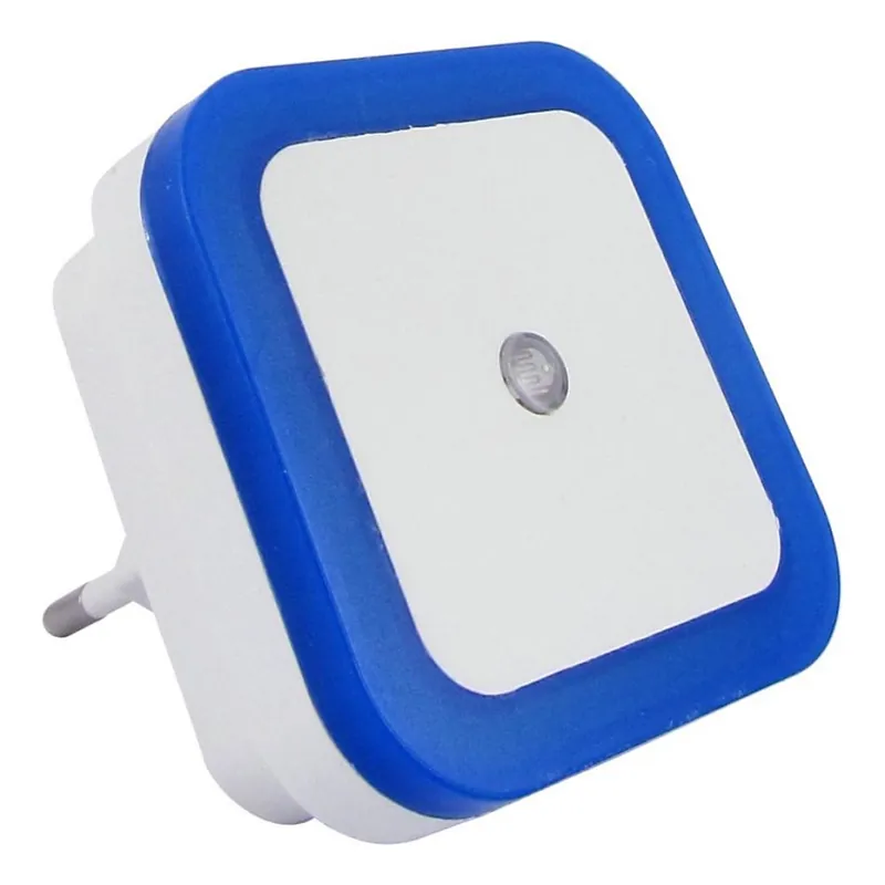 Cenově Výhodný LED Noční světlo se senzorem soumraku LED/0,5W/230V modrá