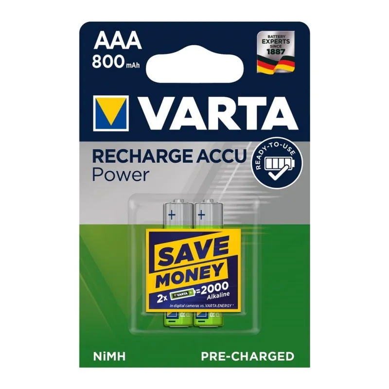 Výhodná Nabídka Varta 56703 - 2 ks Nabíjecí baterie ACCU AAA NiMH/800mAh/1,2V