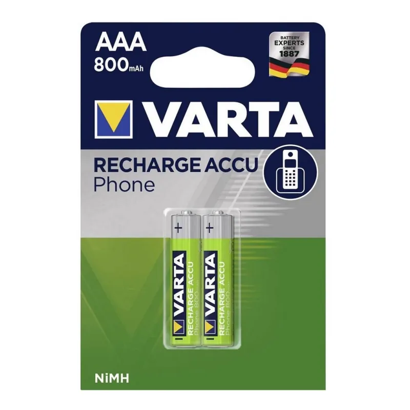 Varta 58398 - 2 ks Nabíjecí baterie PHONE ACCU AAA NiMH/800mAh/1,2V Vysoce Kvalitní