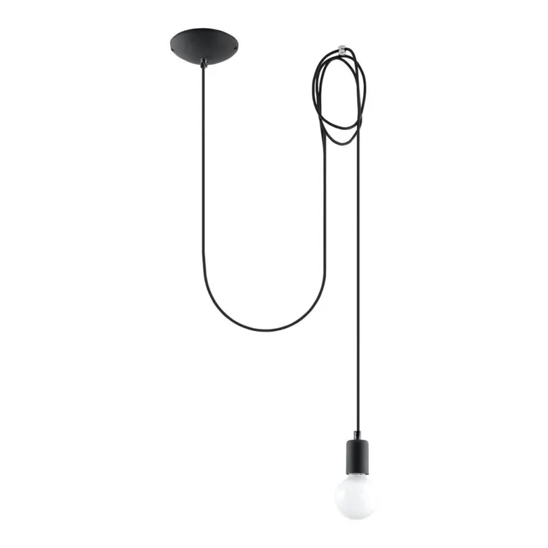 Lustr na Lanku EDISON 1 1xE27/60W/230V pavouk černá Jen Po Omezenou Doba