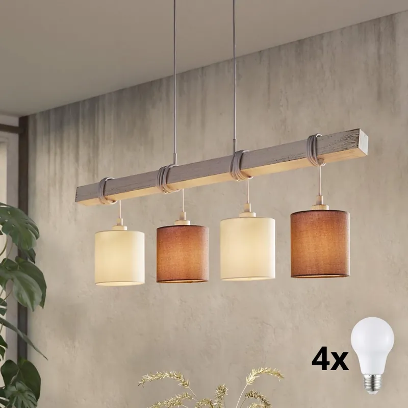 Odeslání Ihned Eglo - LED Lustr na lanku TOWNSHEND 4xE27/60W/230V