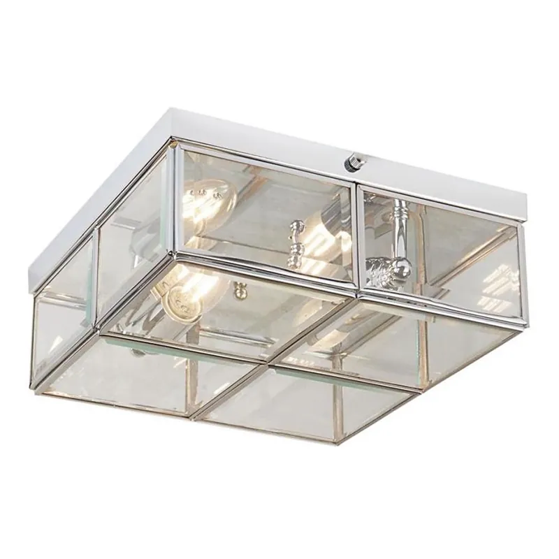 Searchlight - Stropní svítidlo FLUSH 2xE14/40W/230V lesklý chrom Časově Omezené
