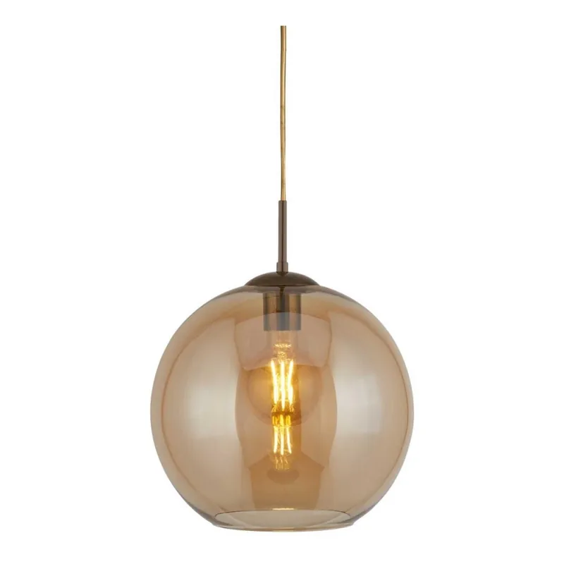 Searchlight - Lustr na lanku BALL 1xE27/60W/230V hnědá Must-Have