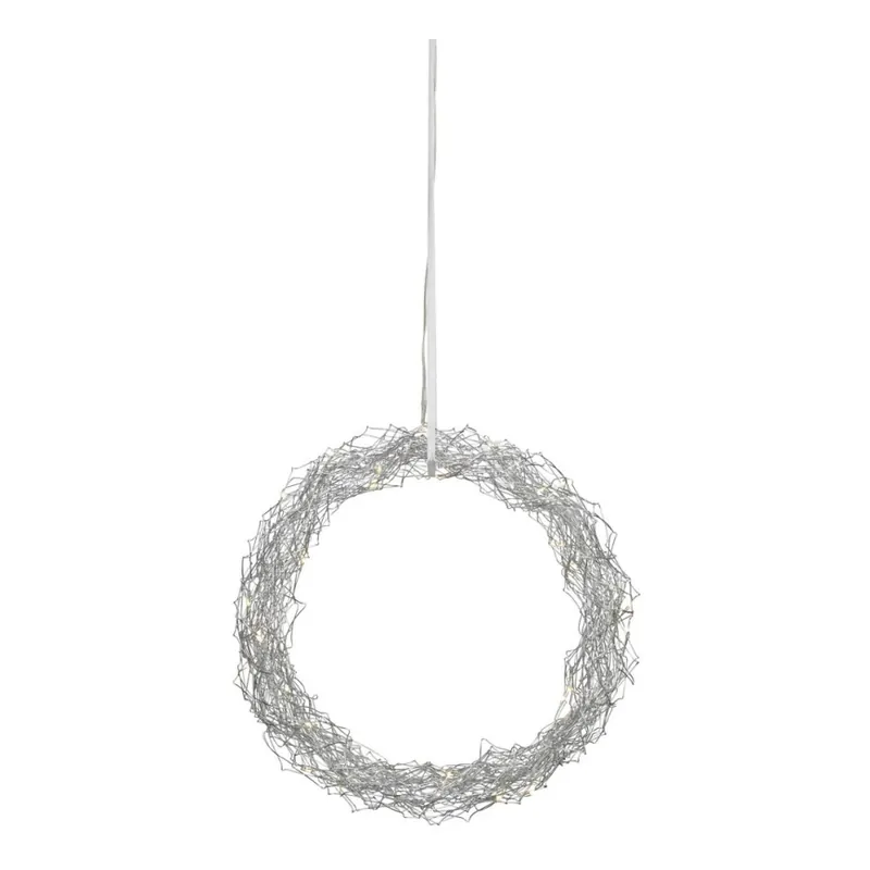 Markslöjd 703442 - LED Vánoční dekorace JULLE 30xLED/0,03W/3xAA stříbrná Sleva