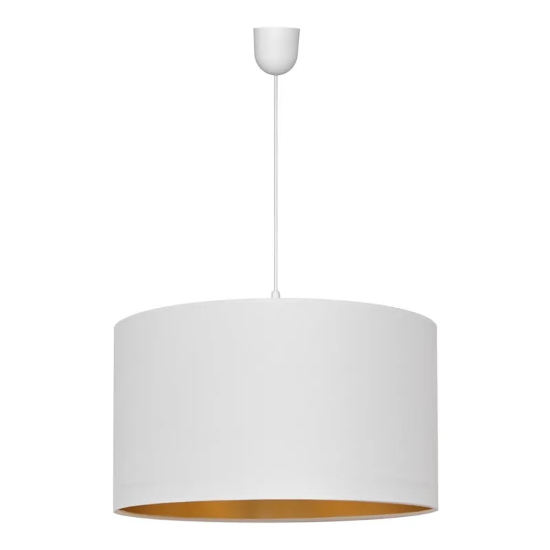 Pouze Dnes Lustr na lanku ALBA 1xE27/15W/230V pr. 45 cm bílá/zlatá