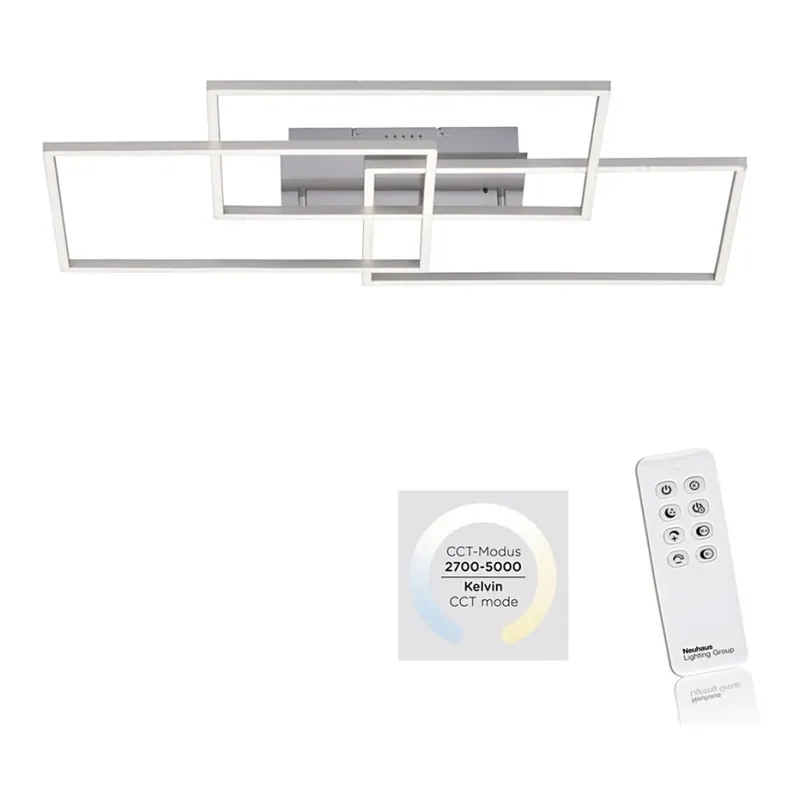 Leuchten Direkt 14150-55 - LED Stmívatelné stropní svítidlo IVEN 3xLED/13W/230V + dálkové ovládání Autentický