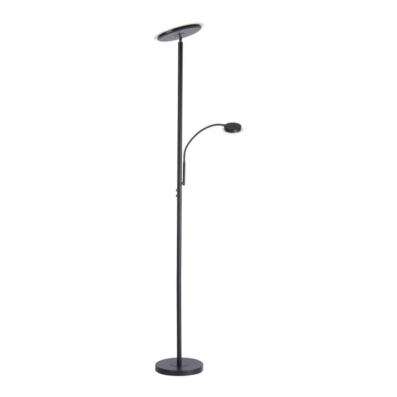 Autentický Leuchten Direkt 11709-18 - LED Stmívatelná stojací lampa HANS LED/22W/230V + LED/4W