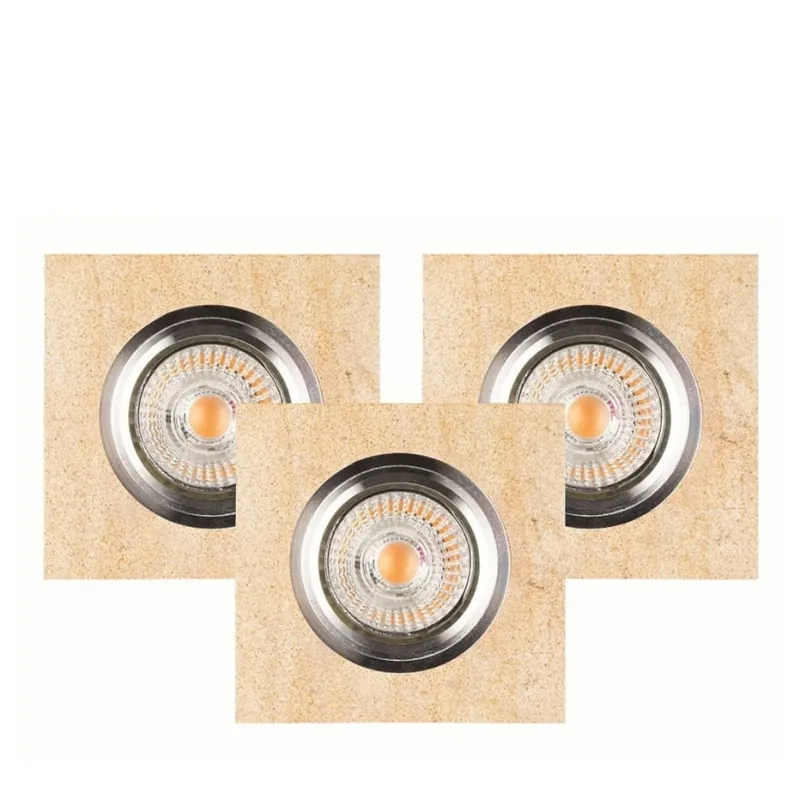Nízká Cena SADA 3x LED Podhledové svítidlo VITAR 1xGU10/5W/230V CRI 90 pískovec