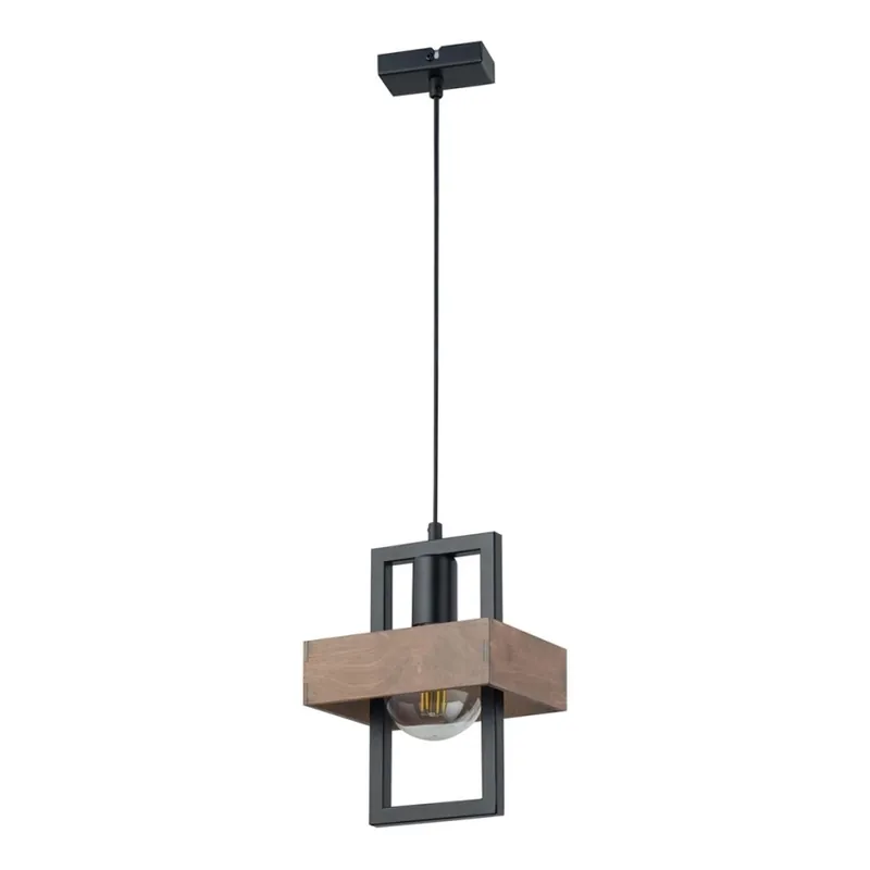 Finální Výprodej Lustr na lanku ROBIN 1xE27/60W/230V dřevo