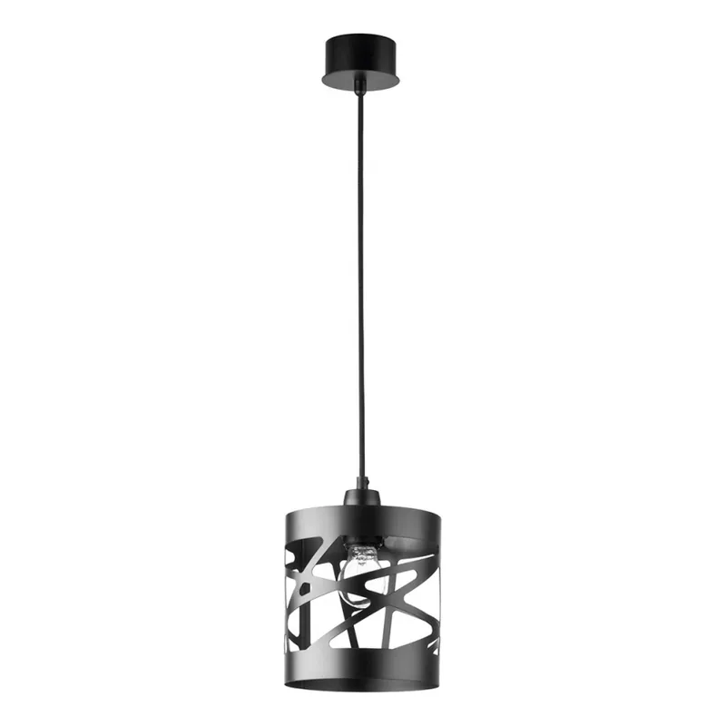 Lustr na lanku MODUL FREZ 1xE27/60W/230V pr. 17,5 cm černá Hit Sezóny