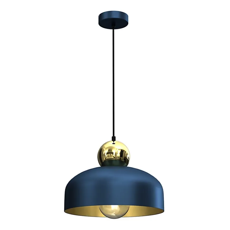 Lustr na lanku HARALD 1xE27/60W/230V modrá Bezpečná Platba