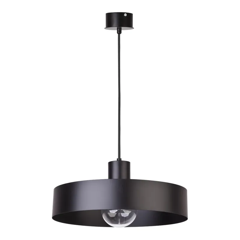 Lustr na lanku RIF 1xE27/60W/230V pr. 35 cm černá Nová Kolekce