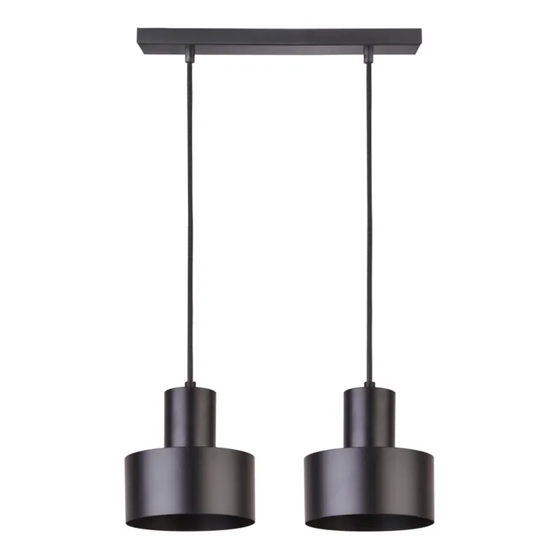 Lustr na lanku RIF 2xE27/60W/230V černá Expresní Doručení