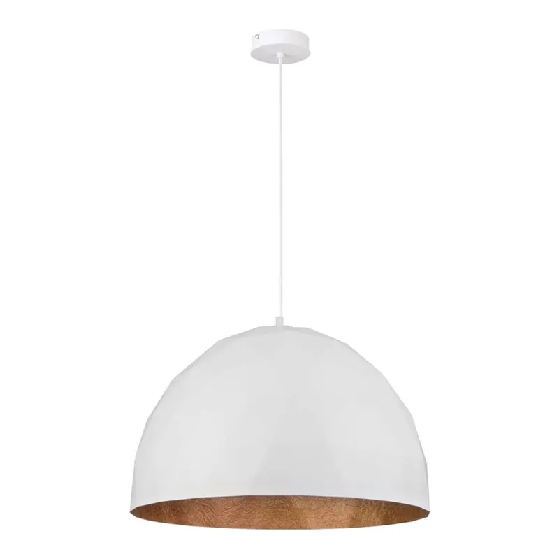 Speciální Cena Lustr na lanku DIAMENT 1xE27/60W/230V pr. 50 cm bílá/měděná