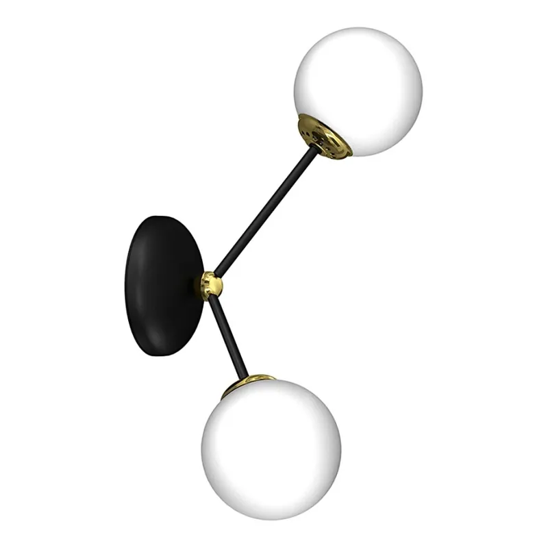 Ověřený Nástěnné svítidlo JOY 2xE14/40W/230V černá/zlatá